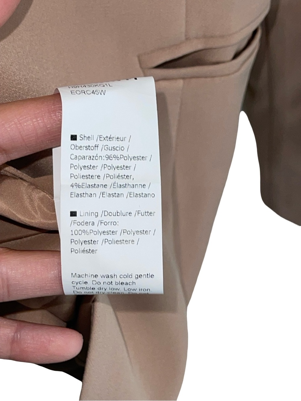 NWT Cicy Bell "Work Well" Collarless Blazer Jacket - Tan / Nude size XL - Picture 8 of 10